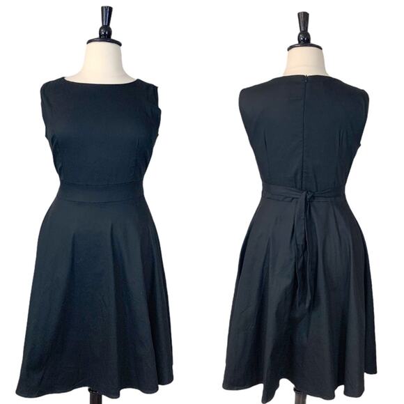 iHOT Fashion Dress Tie Waist A-line Sleeveless Black NEW Women's Size 2XL Plus - Picture 11 of 11